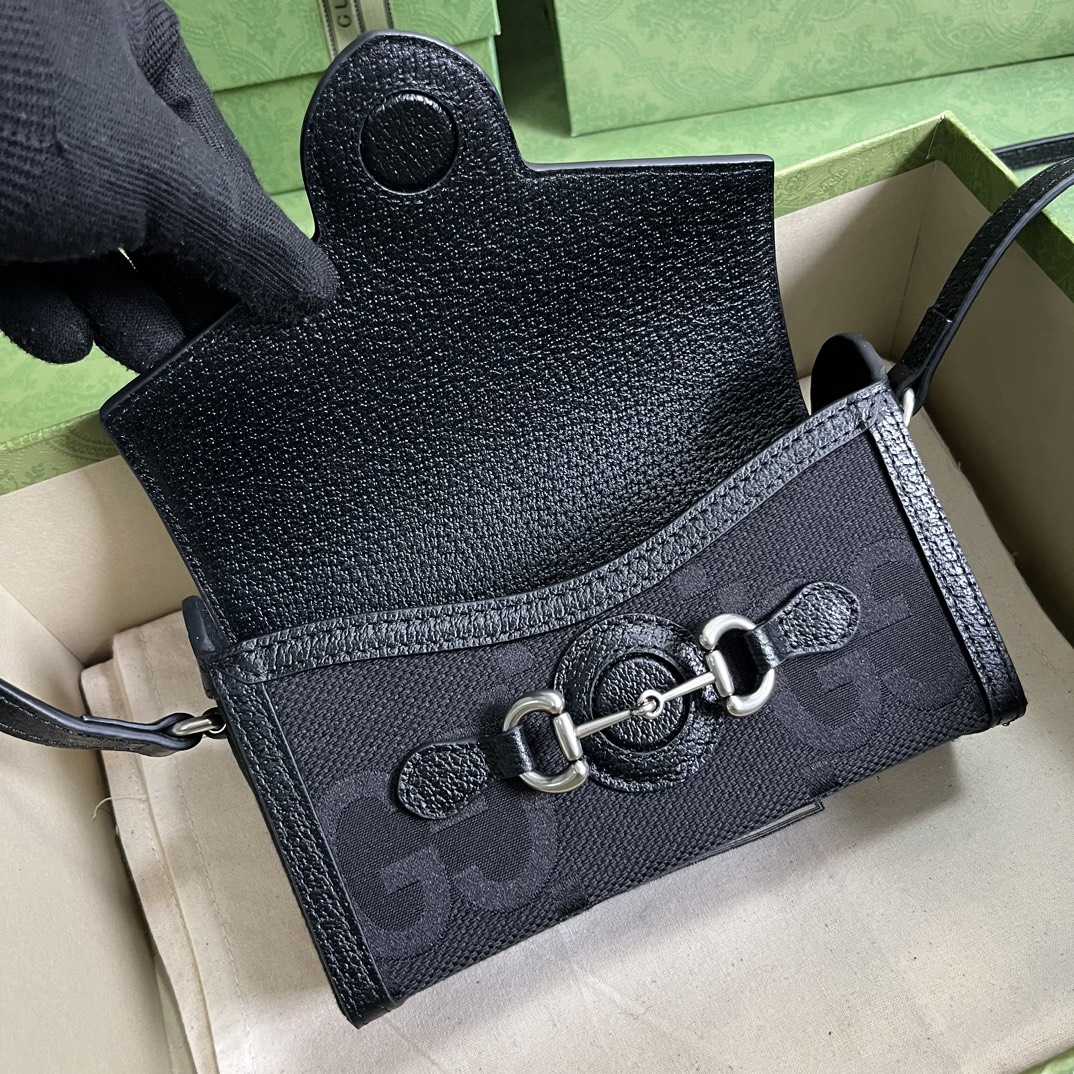 Gucci Horsebit 1955 Jumbo GG Mini Bag(18-12-5cm) - DesignerGu