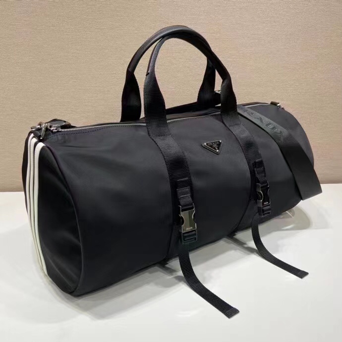 Prada  Nylon And Saffiano Leather Duffle Bag - DesignerGu