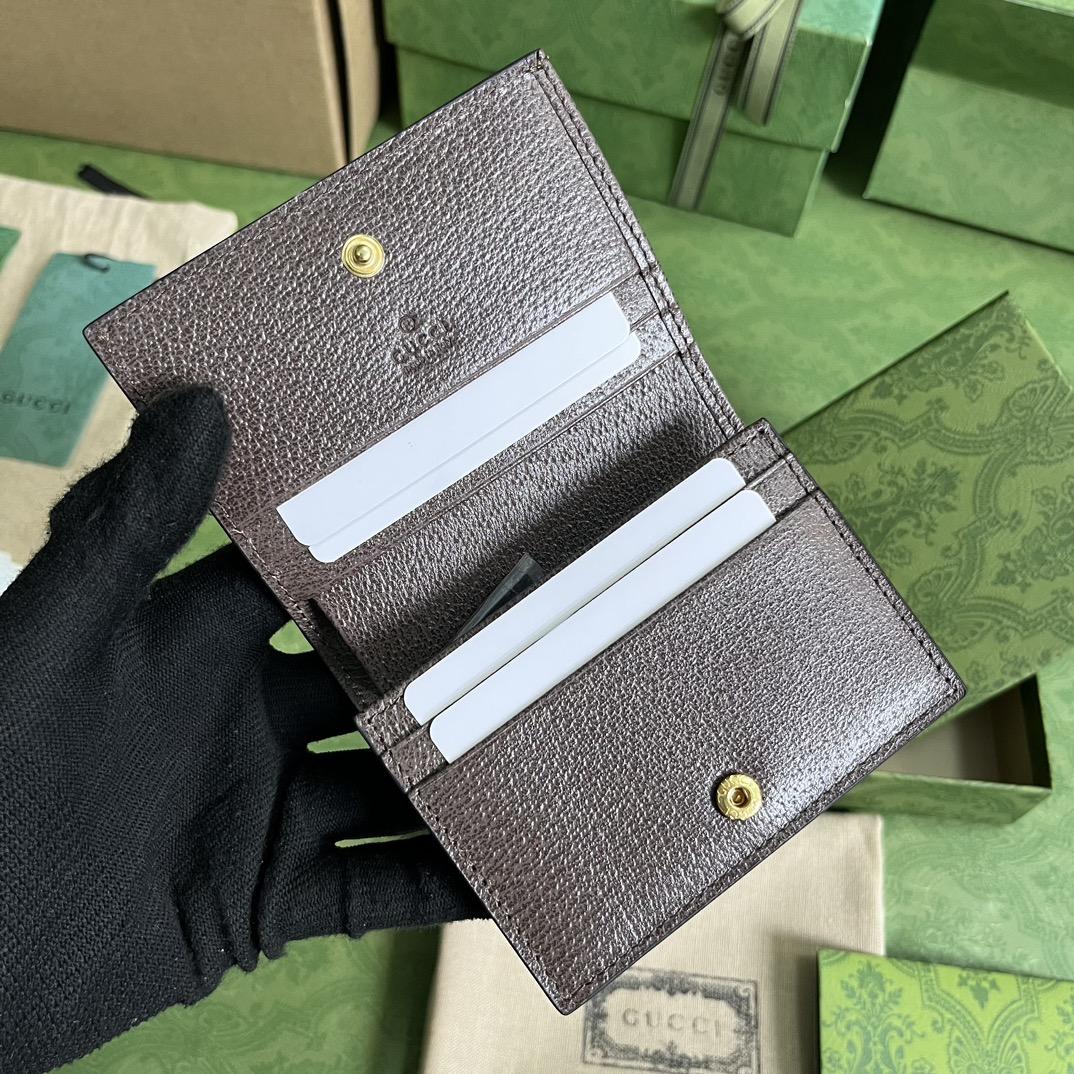 Gucci Card Case Wallet With Double G Strawberry - DesignerGu