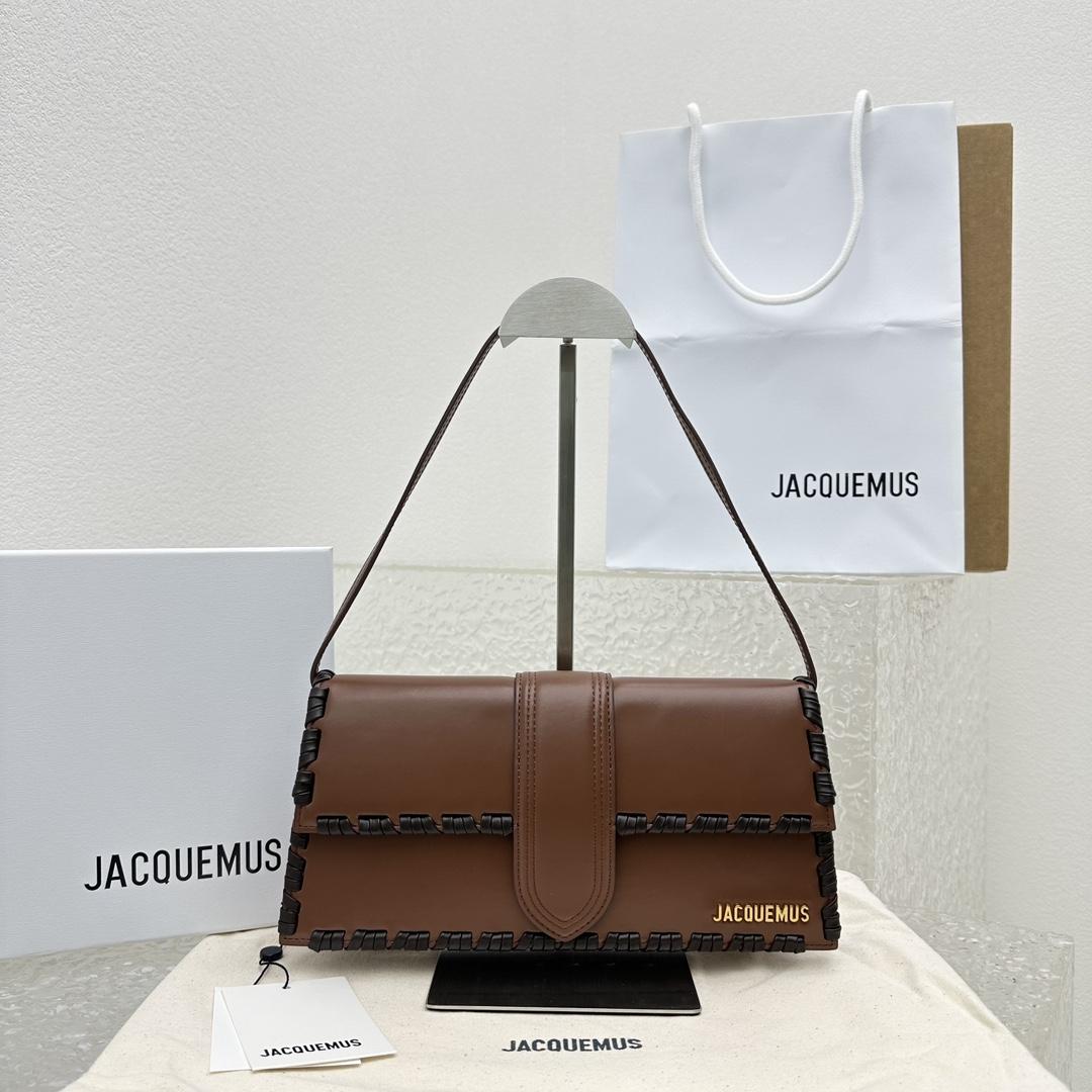 Jacquemus Le Bambino Long Lacet Long laced Flap Bag(28x13.5x6cm) - DesignerGu