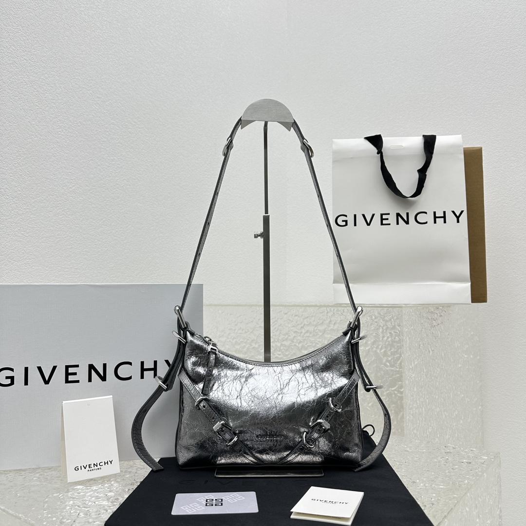 Givenchy Mini Voyou Bag In Laminated Leather (18X24x3.5cm) - DesignerGu