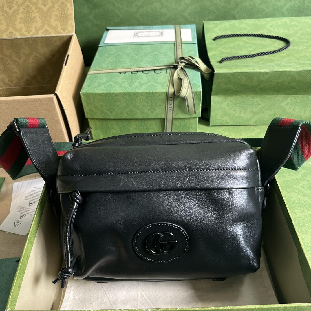 Gucci Shoulder Bag With Tonal Double G(23.5-15.5-8cm) - DesignerGu