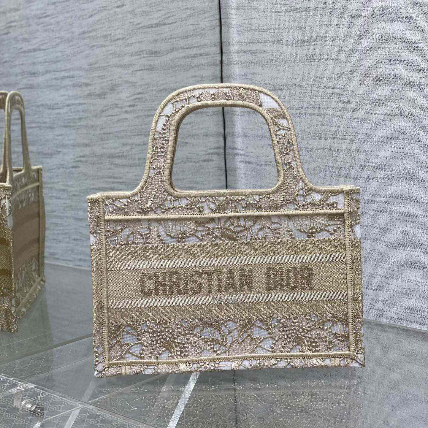 Dior Mini Dior Or Dior Book Tote - DesignerGu