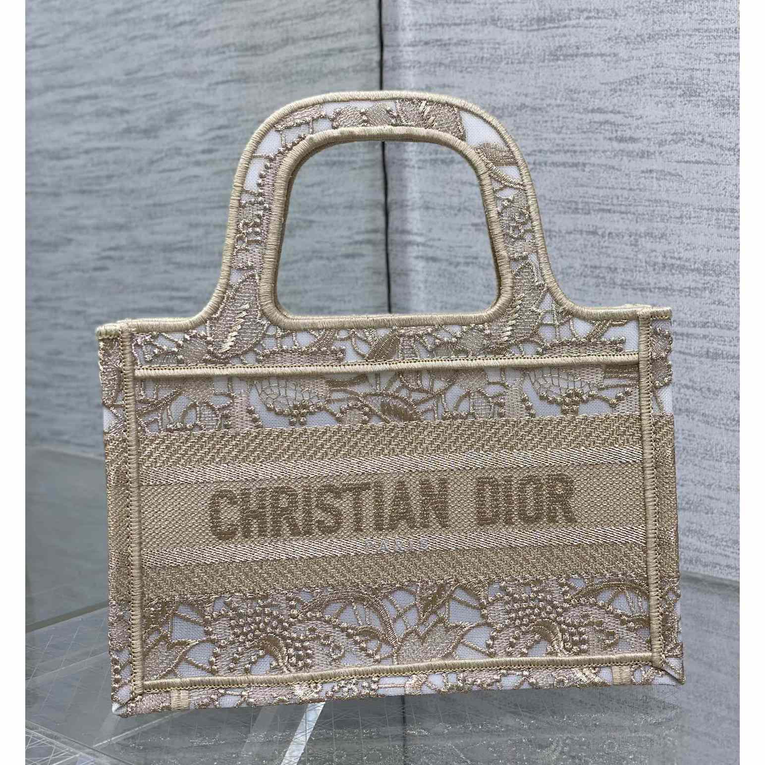 Dior Mini Dior Or Dior Book Tote - DesignerGu