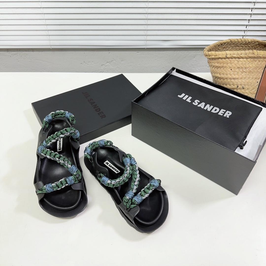 JIl Sander Leather Sandals - DesignerGu