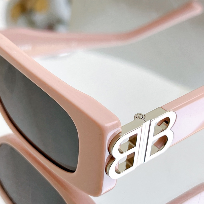 Balenciaga Dynasty Rectangle Sunglasses In Pink    bb0096 - DesignerGu