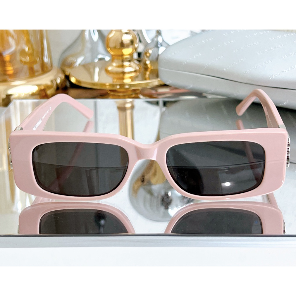 Balenciaga Dynasty Rectangle Sunglasses In Pink    bb0096 - DesignerGu