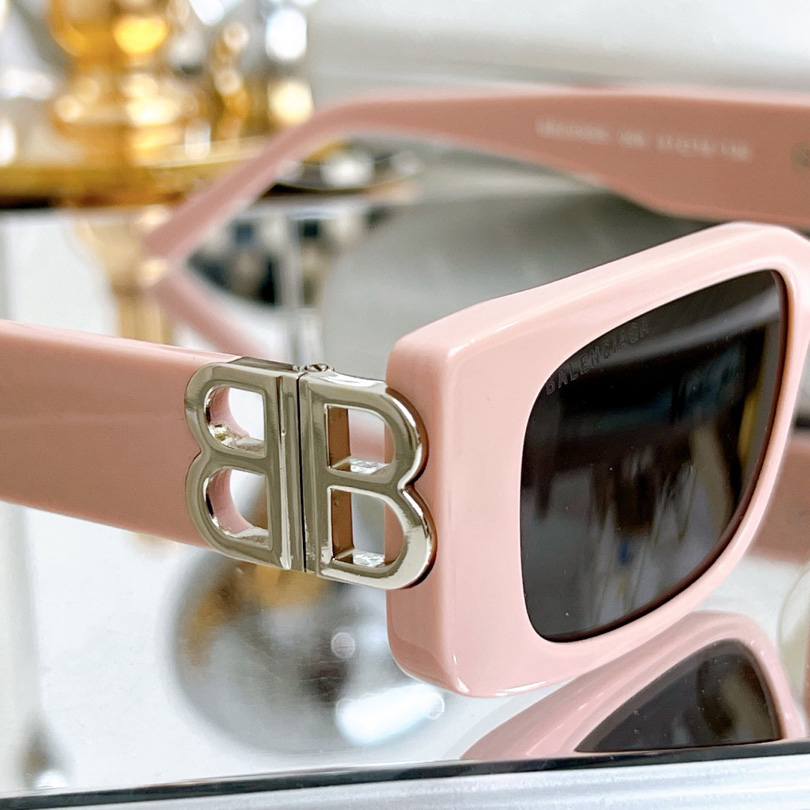 Balenciaga Dynasty Rectangle Sunglasses In Pink    bb0096 - DesignerGu