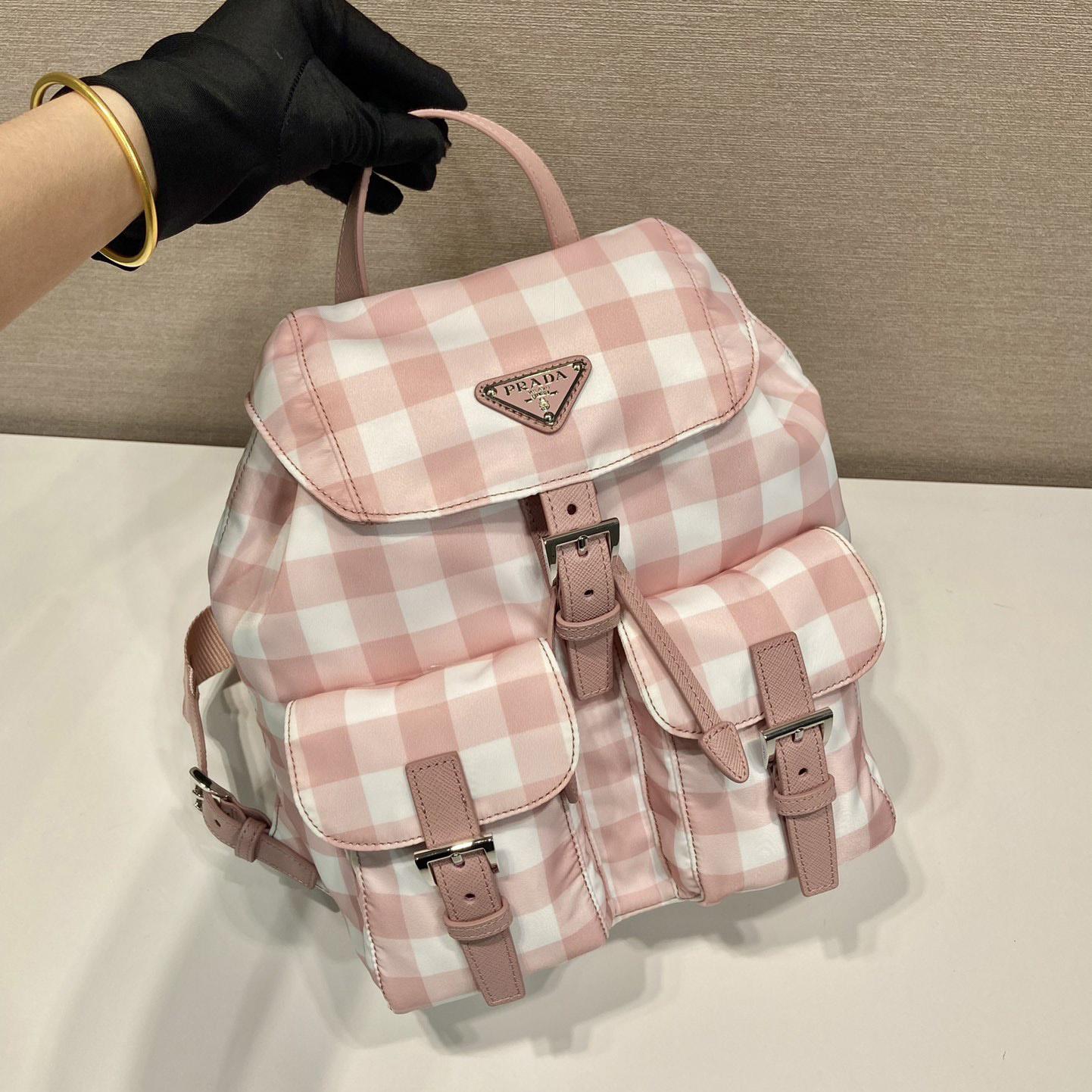 Prada Small Printed Re-Nylon Backpack - DesignerGu