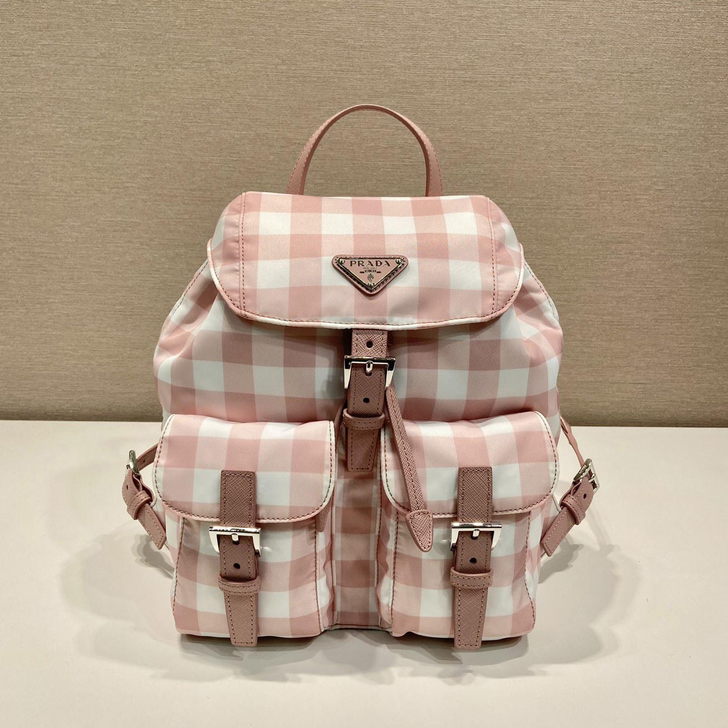 Prada Small Printed Re-Nylon Backpack - DesignerGu