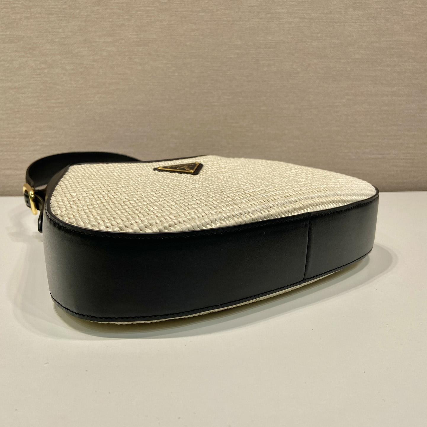 Prada Fabric And Leather Shoulder Bag - DesignerGu