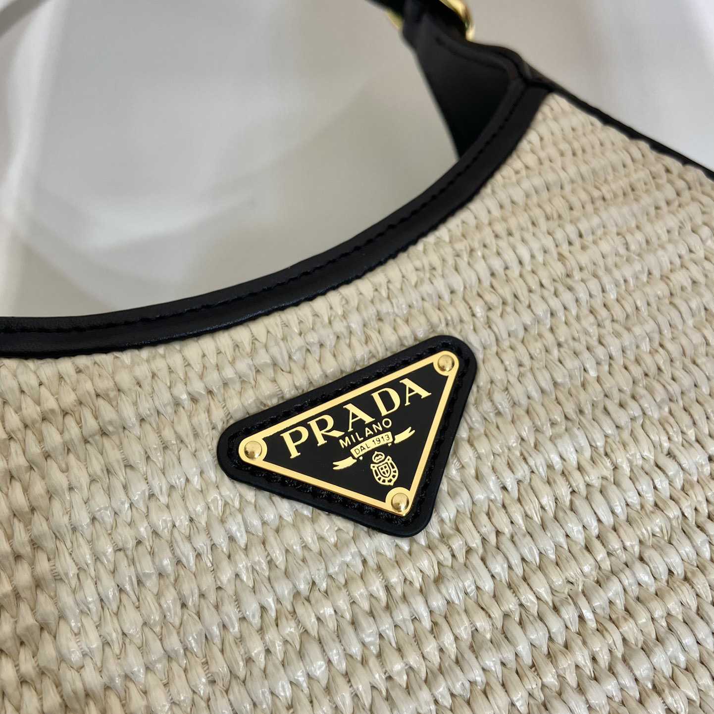 Prada Fabric And Leather Shoulder Bag - DesignerGu