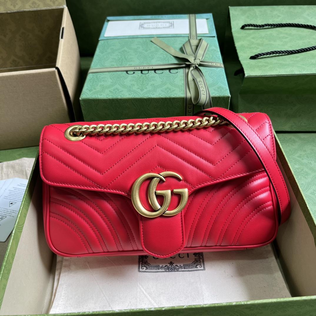 Gucci GG Marmont Small Shoulder Bag(26*15*7cm)   - DesignerGu