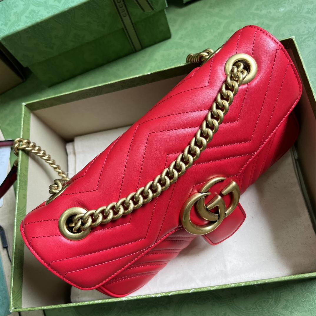 Gucci GG Marmont Small Shoulder Bag(26*15*7cm)   - DesignerGu