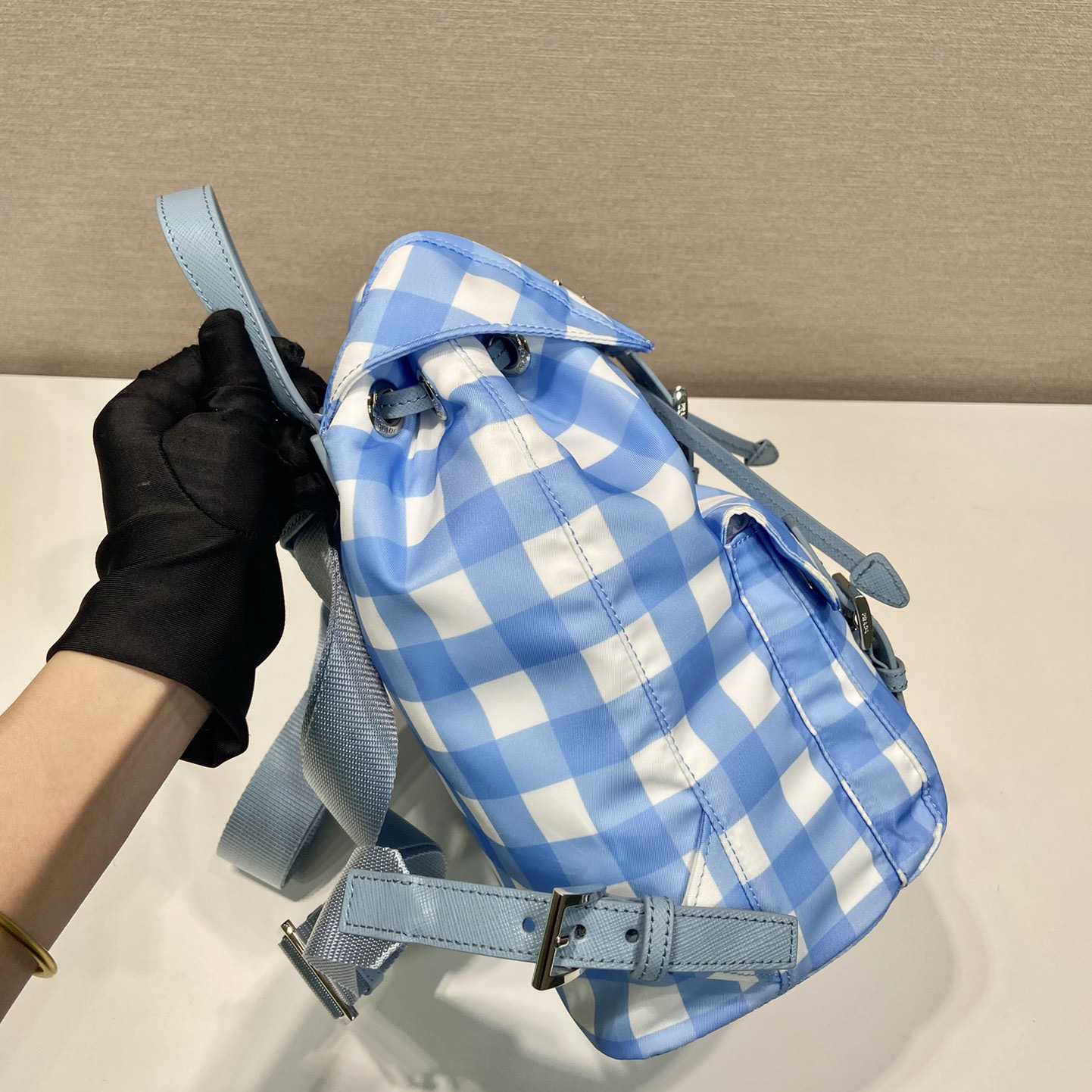 Prada Small Printed Re-Nylon Backpack - DesignerGu