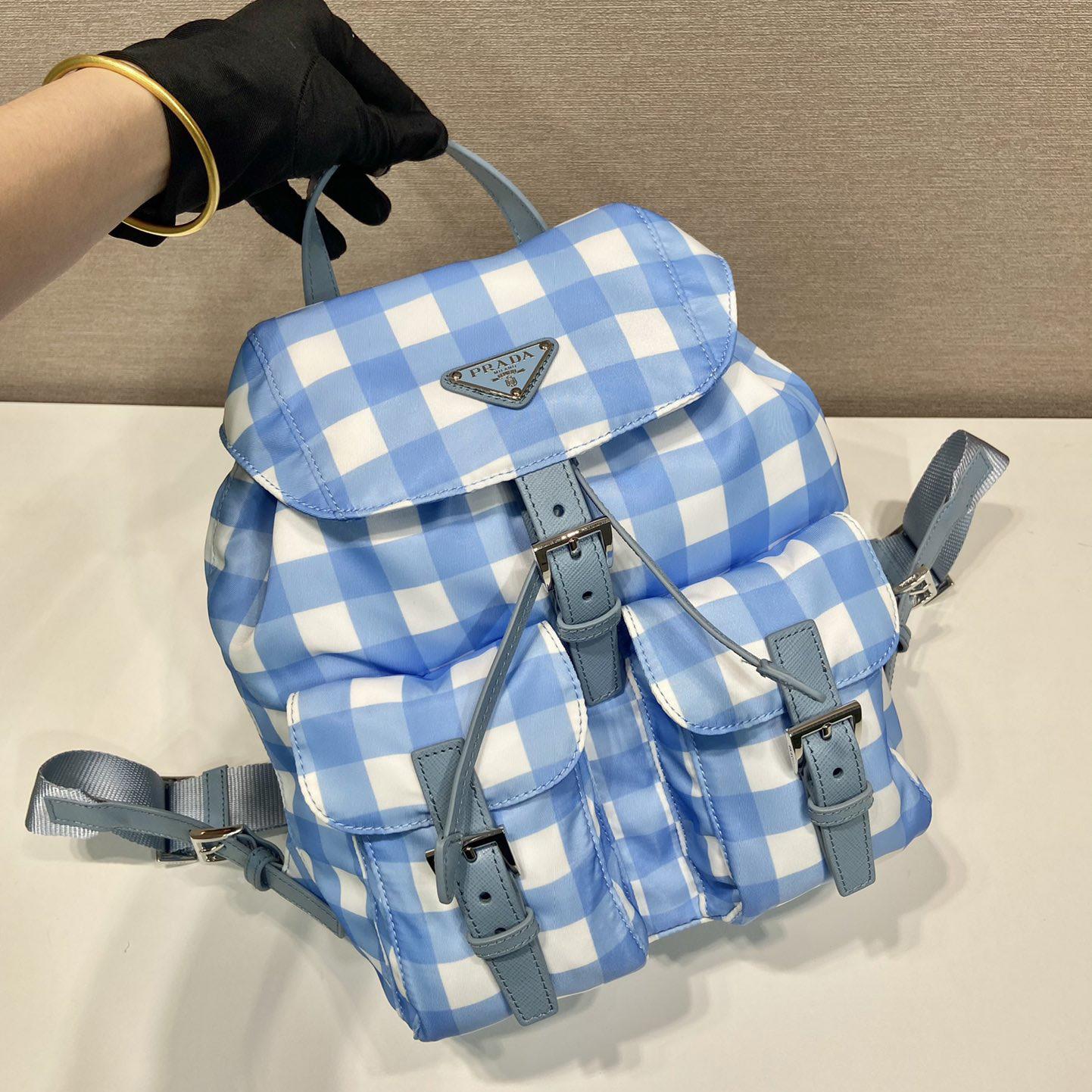 Prada Small Printed Re-Nylon Backpack - DesignerGu