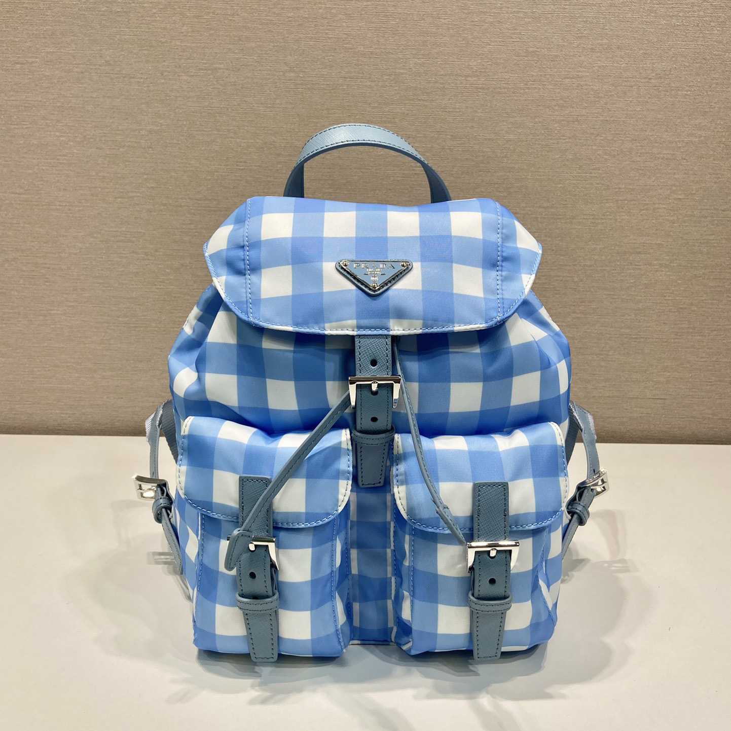 Prada Small Printed Re-Nylon Backpack - DesignerGu