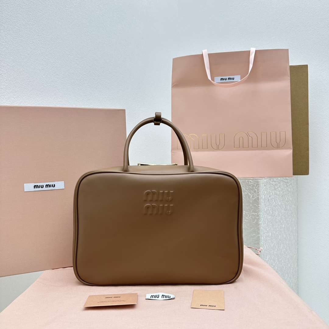 Miu Miu Arcadie leather bag - DesignerGu