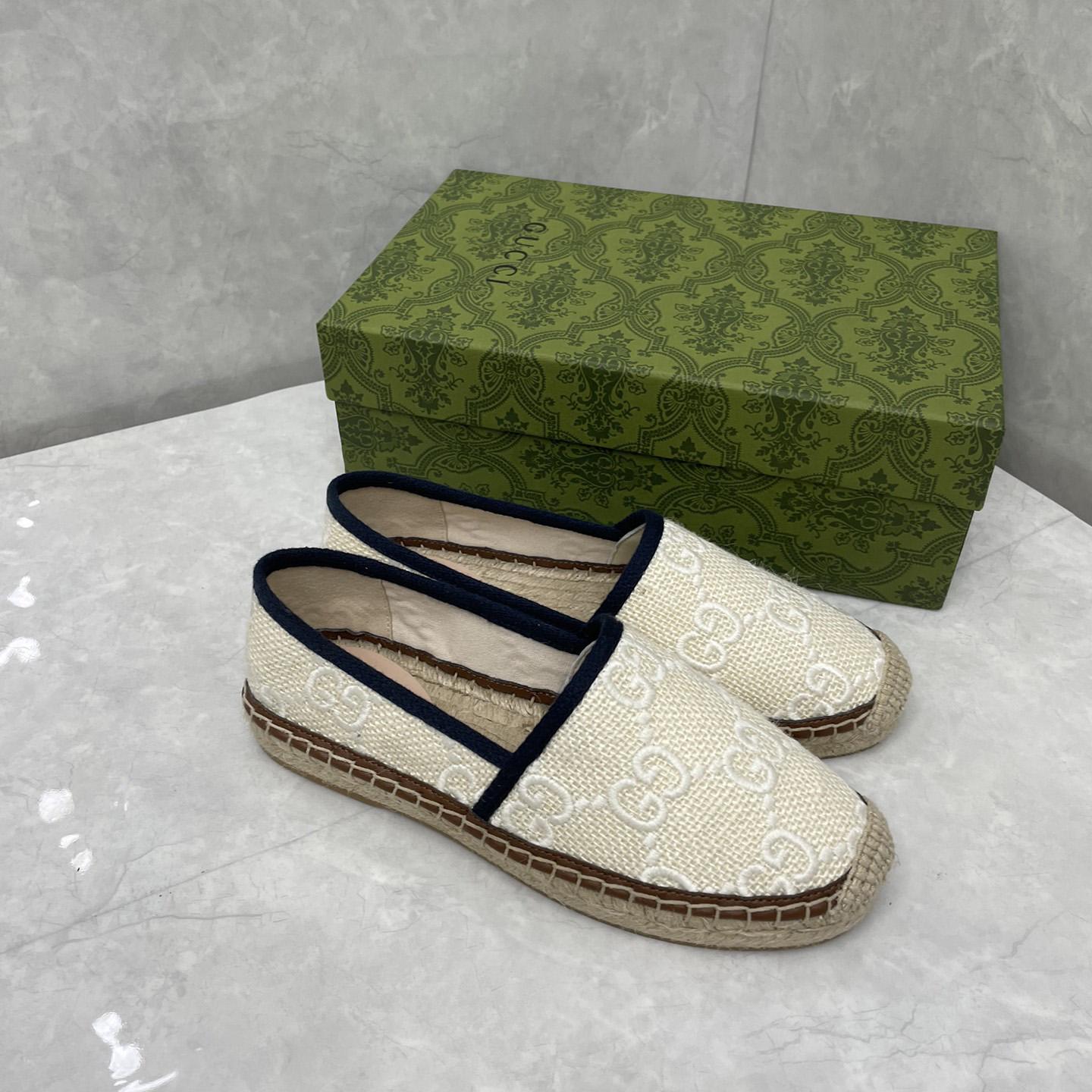 Gucci GG Embroidered Canvas Espadrilles - DesignerGu