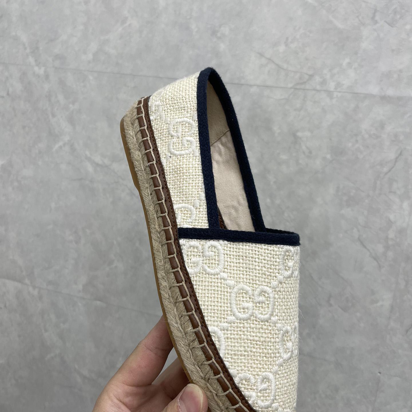 Gucci GG Embroidered Canvas Espadrilles - DesignerGu