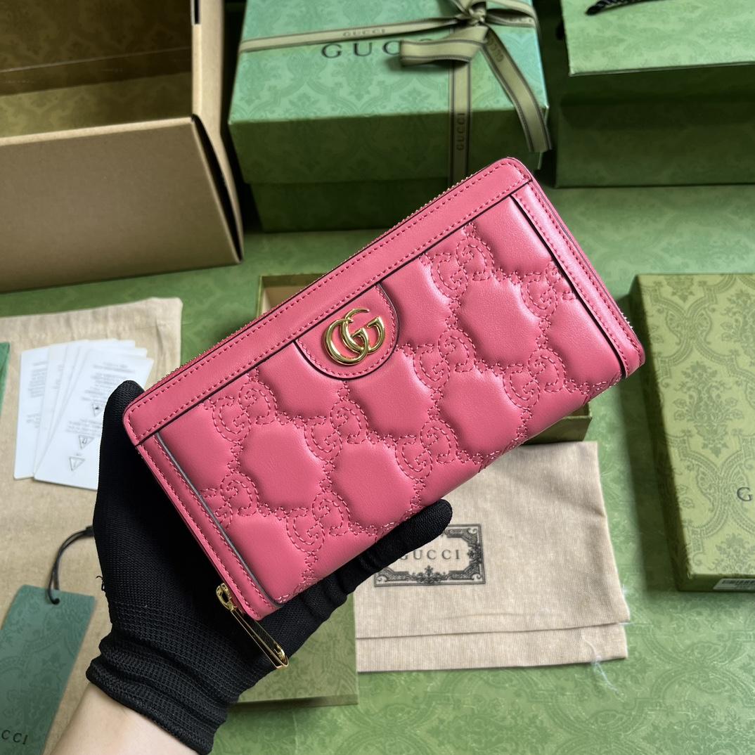 Gucci GG Matelasse Zip-around Wallet - DesignerGu