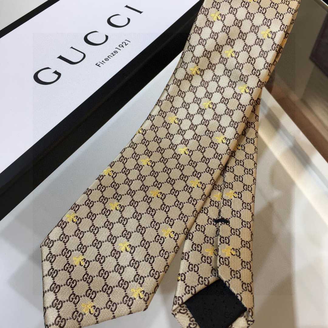 Gucci GG Bees Silk Tie - DesignerGu