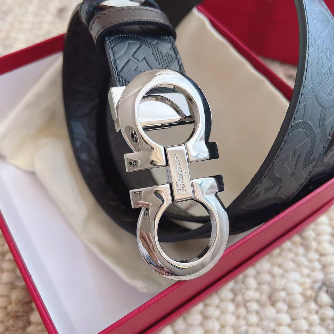 Ferragamo Reversible Leather Belt - DesignerGu