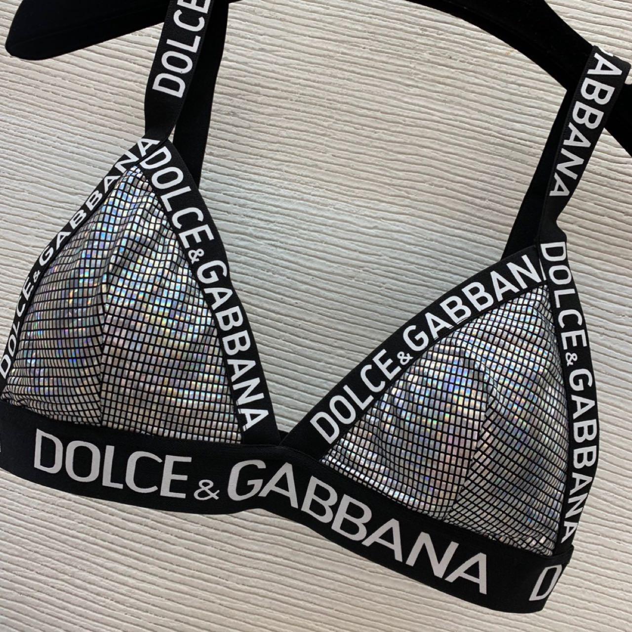 Dolce & Gabbana Crystal mesh triangle Bra & Briefs  - DesignerGu