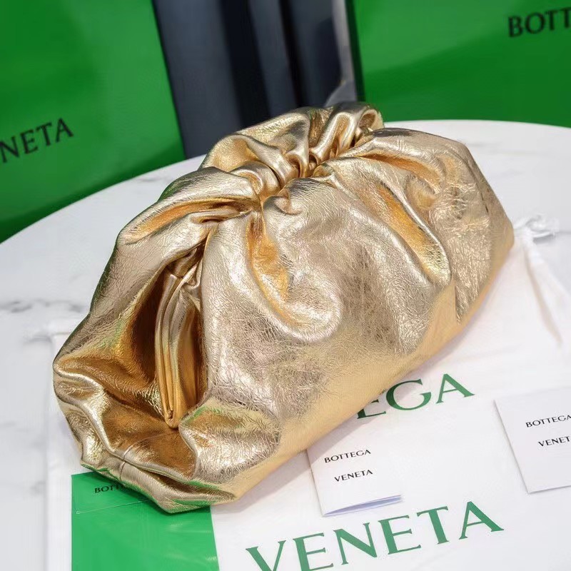 Bottega Veneta Metallic Leather Pouch Clutch Bag(38-20-8.5cm) - DesignerGu