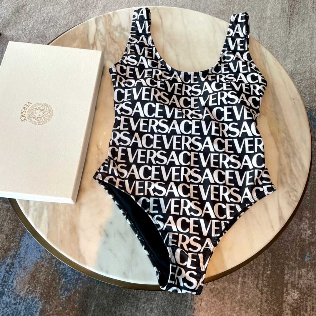 Versace Allover One-Piece Swimsuit - DesignerGu