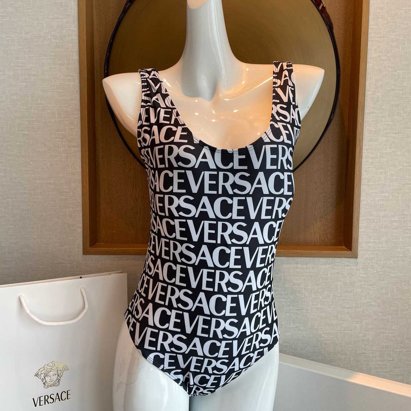 Versace Allover One-Piece Swimsuit - DesignerGu