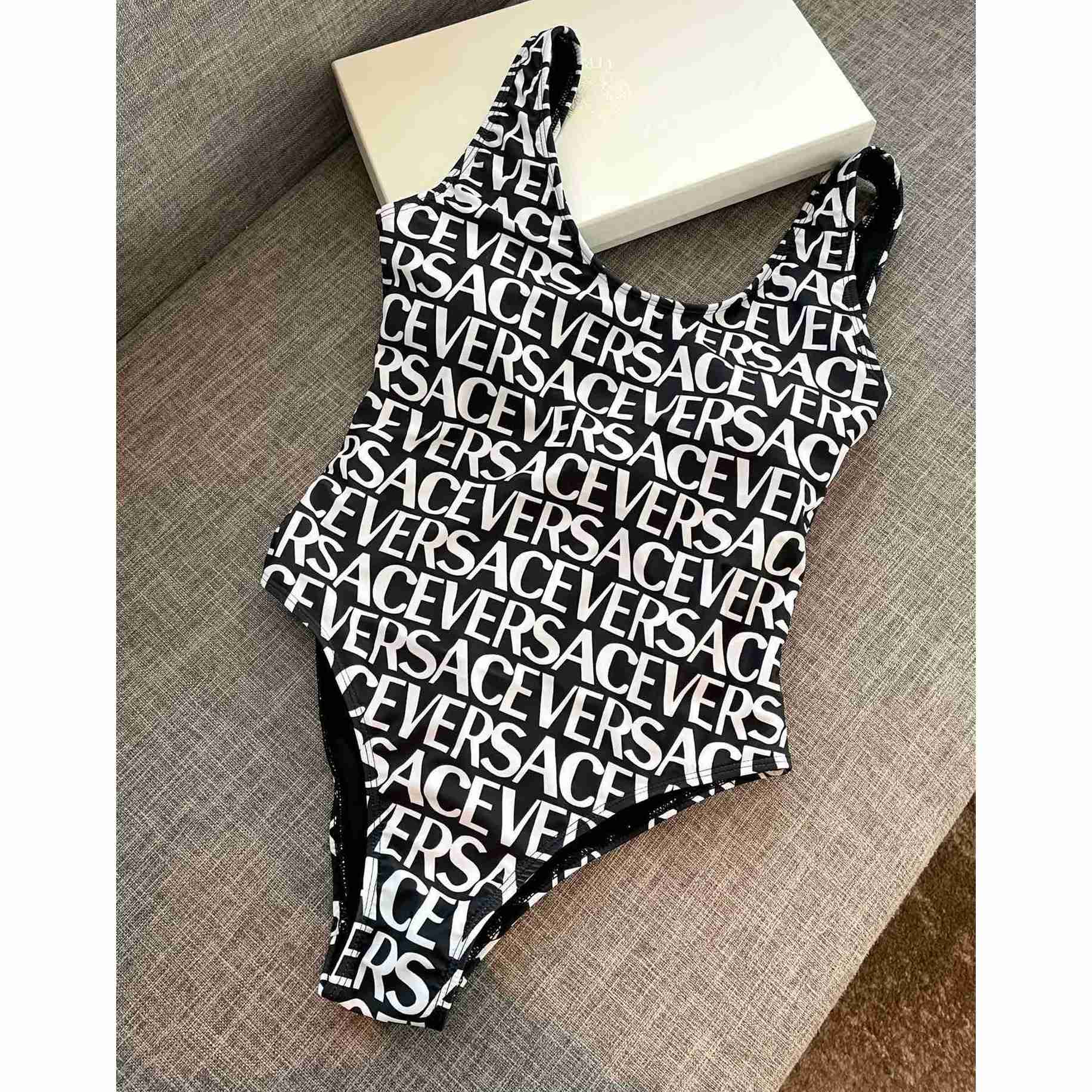 Versace Allover One-Piece Swimsuit - DesignerGu