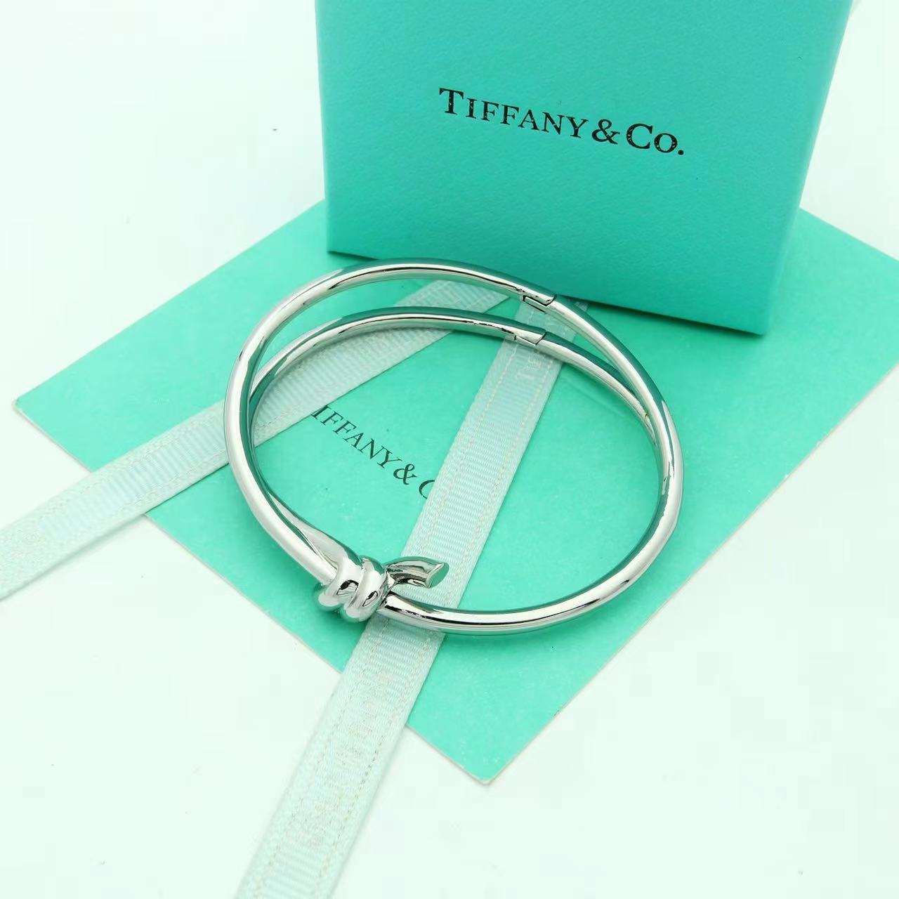 Tiffany&CO Tiffany Knot Double Row Hinged Bangle  - DesignerGu