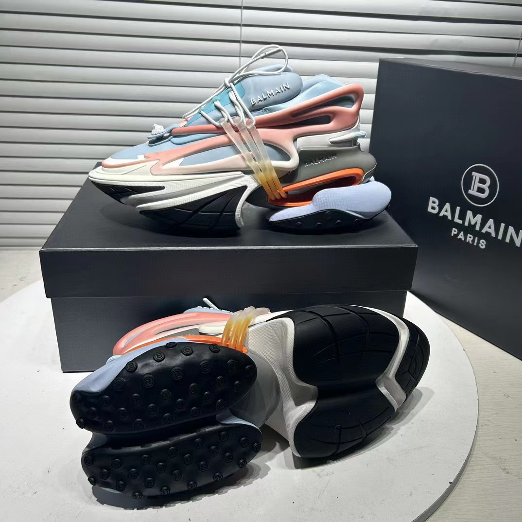 Balmain Unicorn Trainers In Two-tone Neoprene - DesignerGu