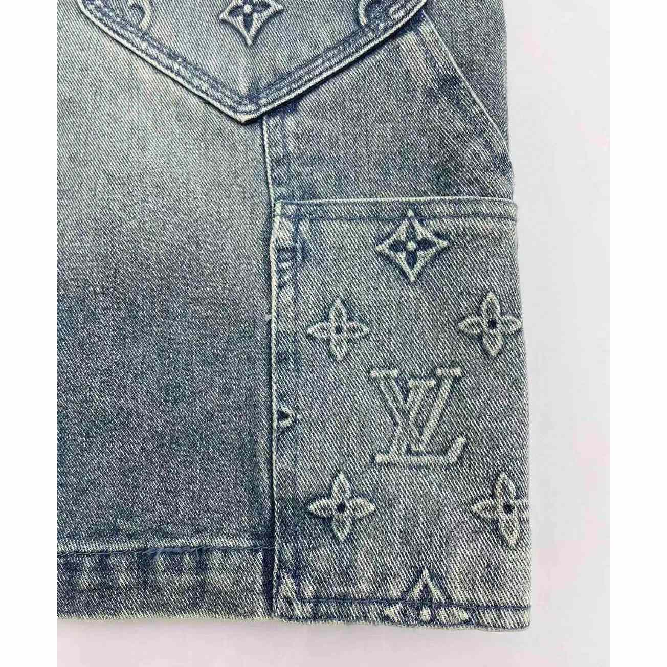 Louis Vuitton Denim Carpenter Shorts    1ABJ7D - DesignerGu