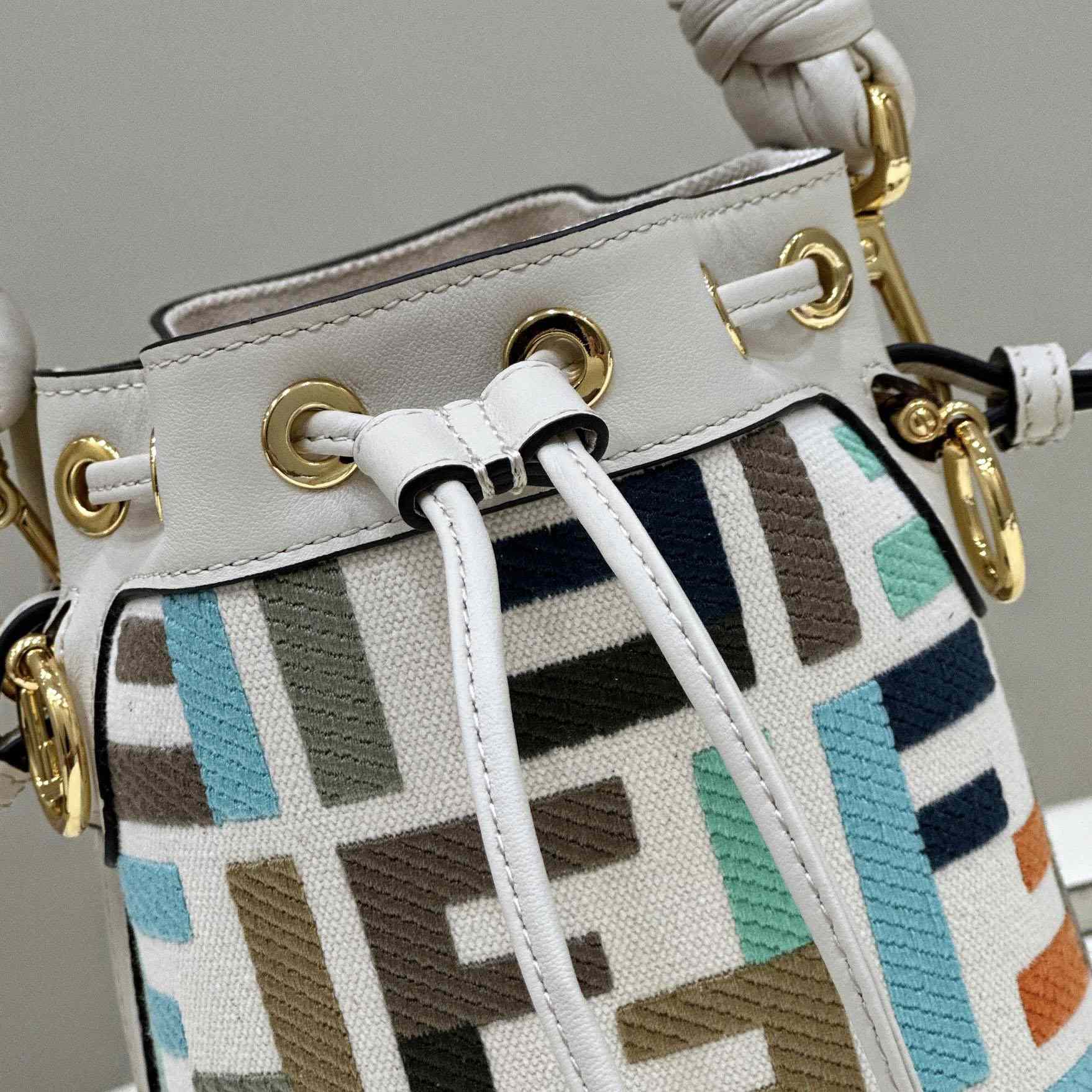 Fendi Mon Tresor Multicolour Canvas Mini-bag With FF Embroidery - DesignerGu