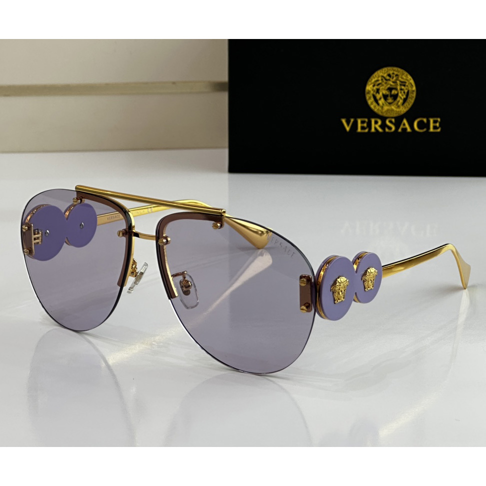 Versace Double Medusa Aviator Sunglasses    VE2250 - DesignerGu