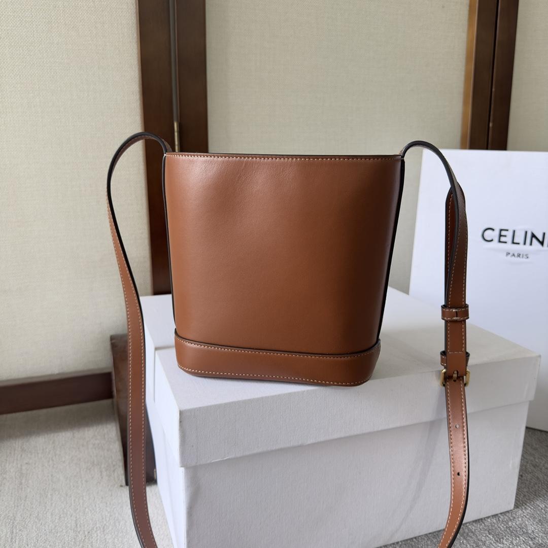 Celine Mini Bucket Cuir Triomphe In Smooth Calfskin  - DesignerGu