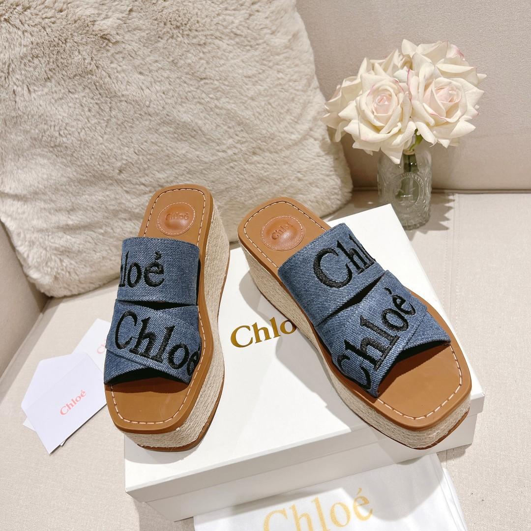 Chloe Woody Wedge Espadrille - DesignerGu