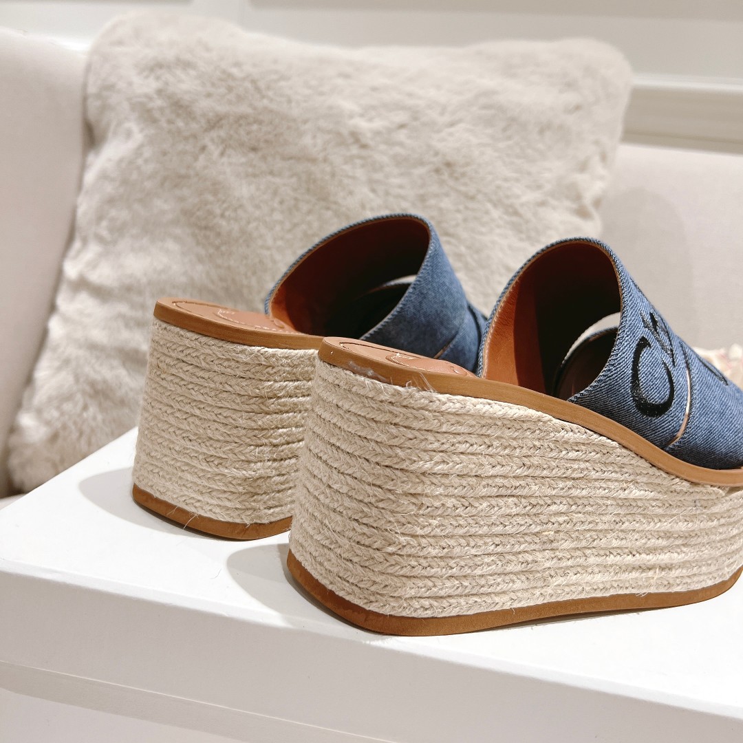 Chloe Woody Wedge Espadrille - DesignerGu