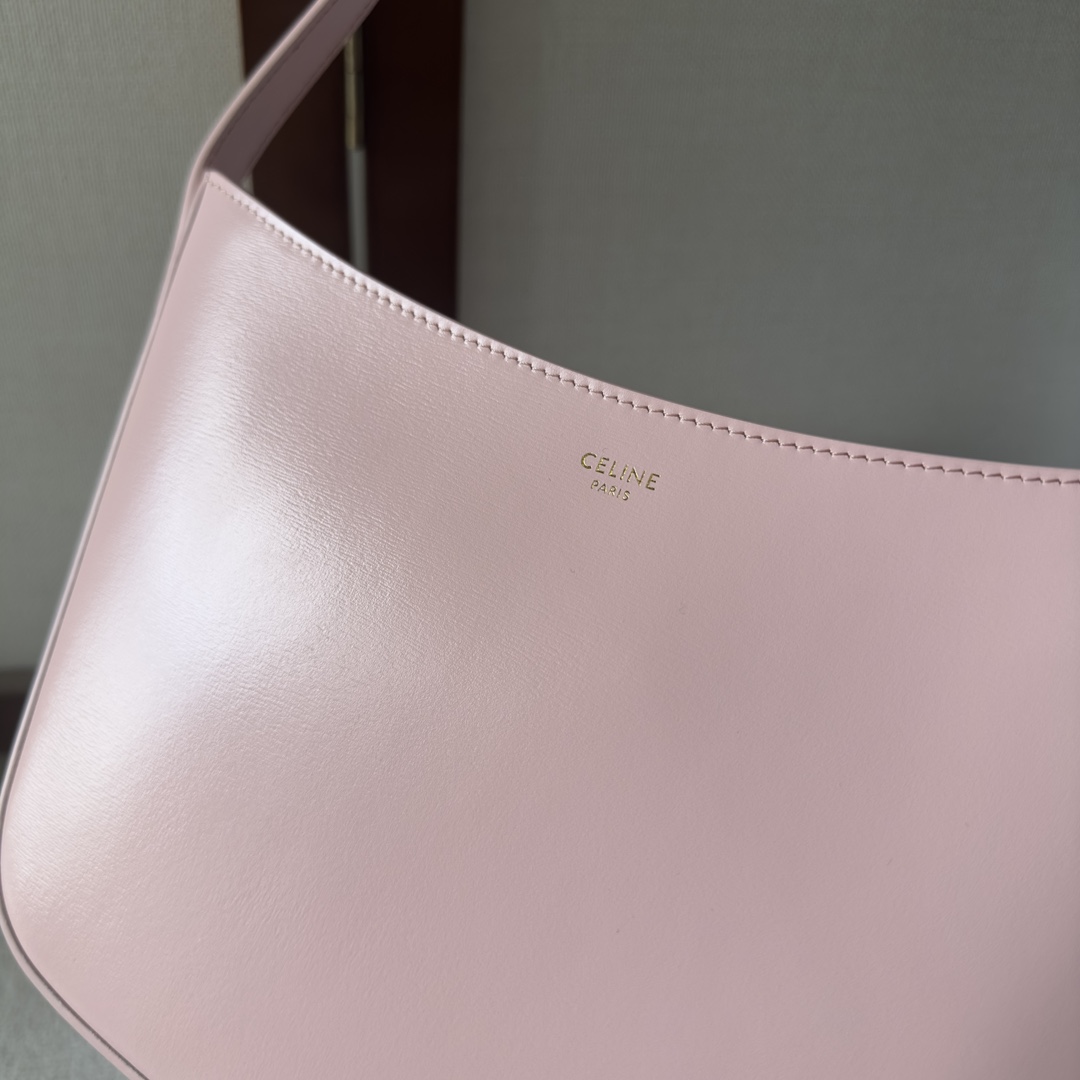 Celine Medium Celine Croque Bag In Shiny Calfskin Pink - DesignerGu