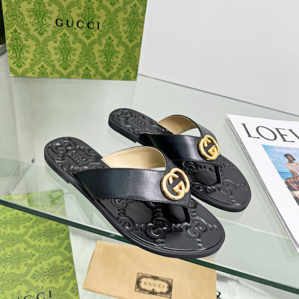 Gucci Women's Interlocking G Thong Sandal - DesignerGu