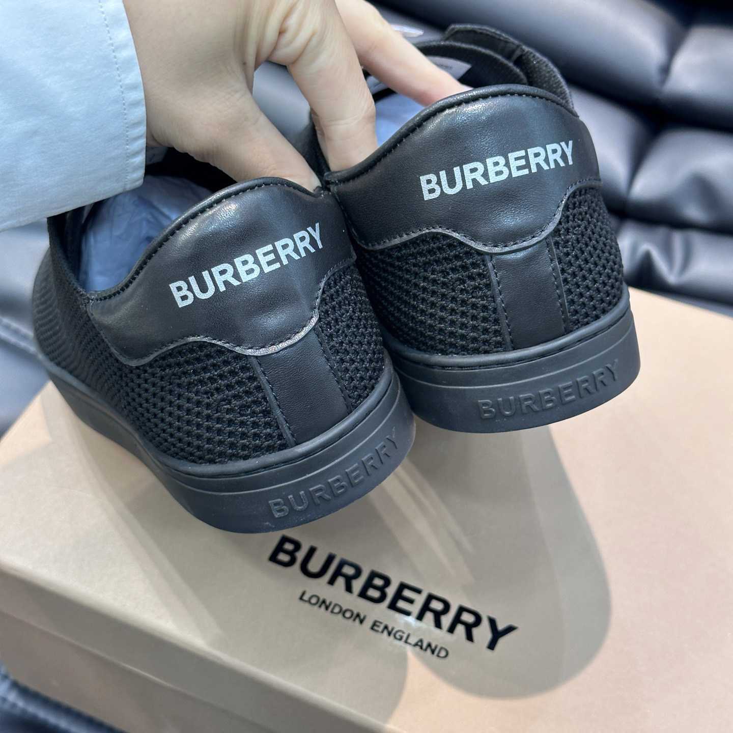 Burberry Nylon, Leather And Cotton Sneakers - DesignerGu