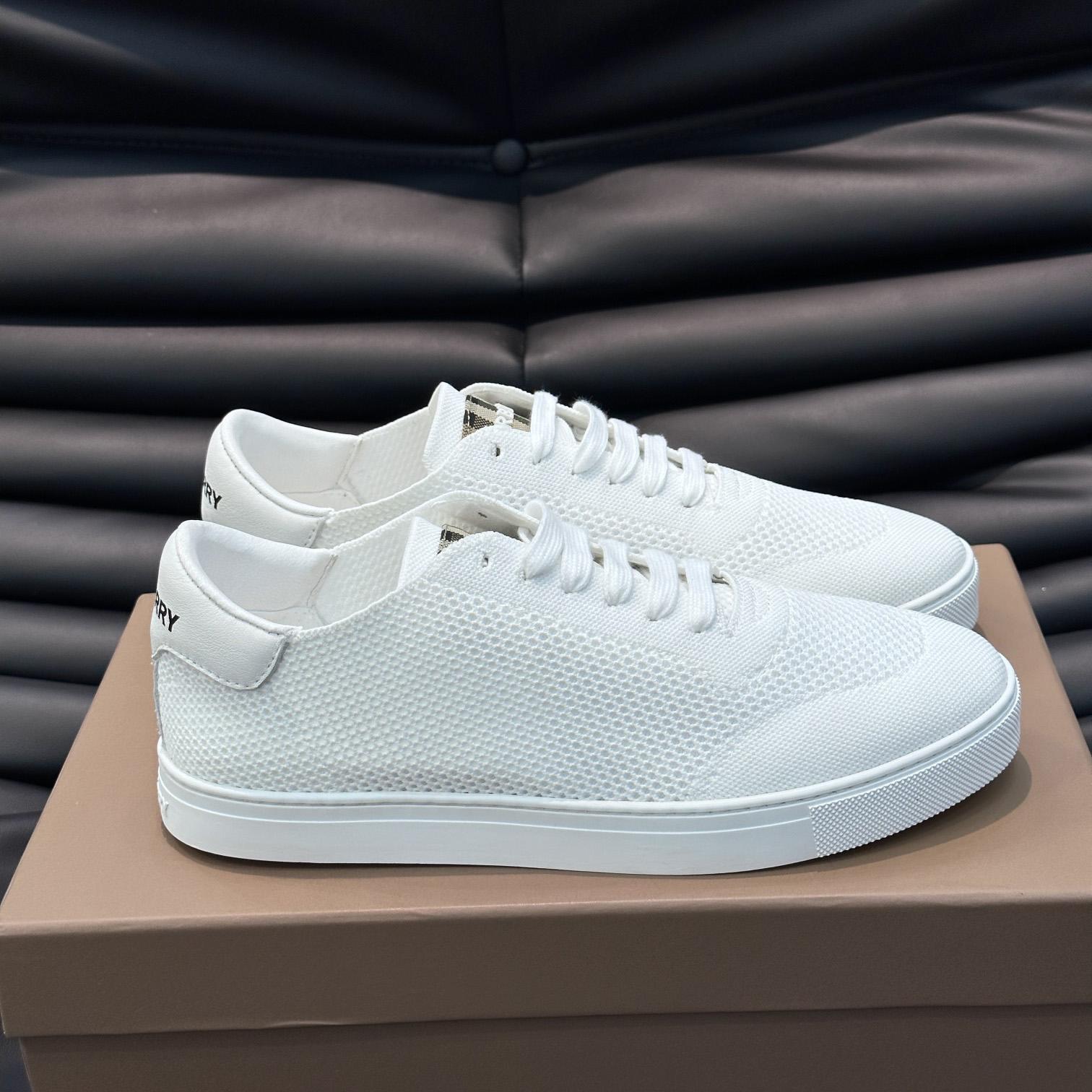 Burberry Nylon, Leather And Cotton Sneakers - DesignerGu