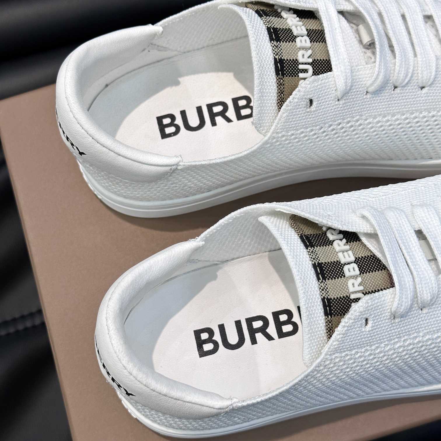 Burberry Nylon, Leather And Cotton Sneakers - DesignerGu