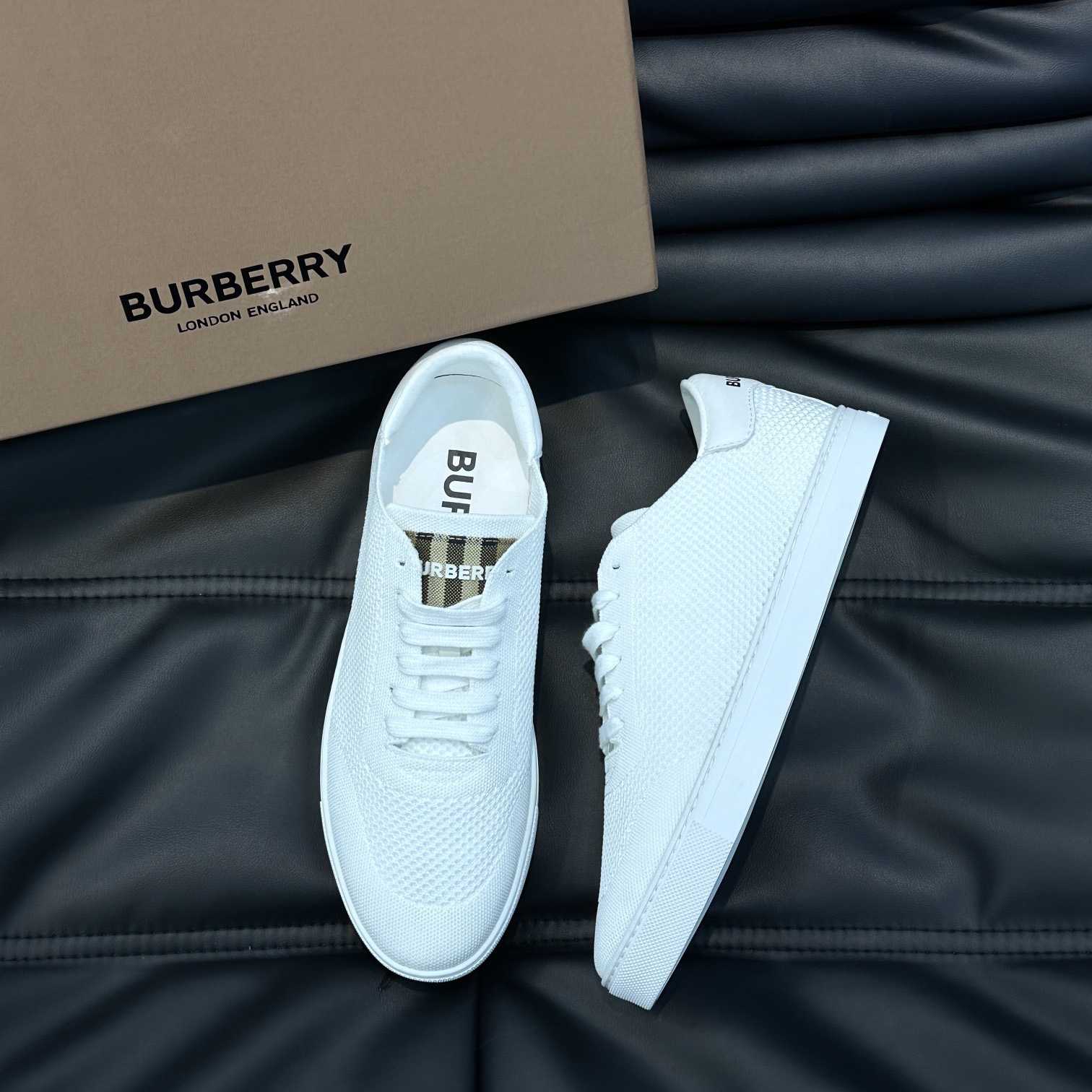 Burberry Nylon, Leather And Cotton Sneakers - DesignerGu