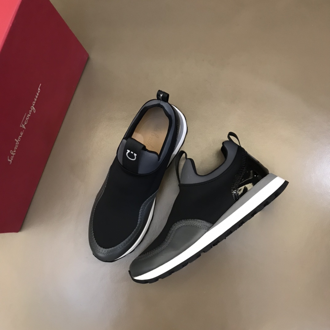 Ferragamo Men's Columbia Slip-on Sneakers - DesignerGu