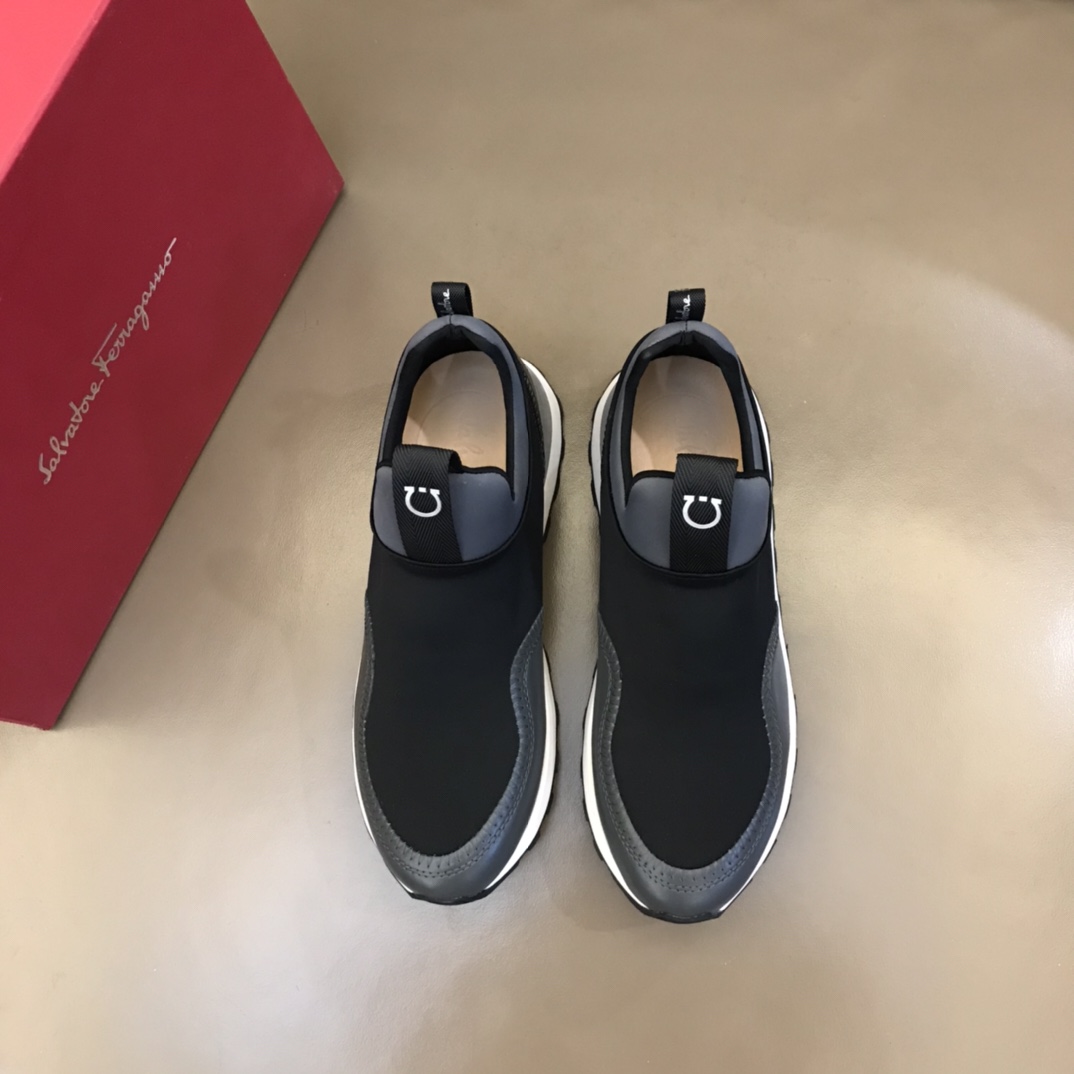 Ferragamo Men's Columbia Slip-on Sneakers - DesignerGu