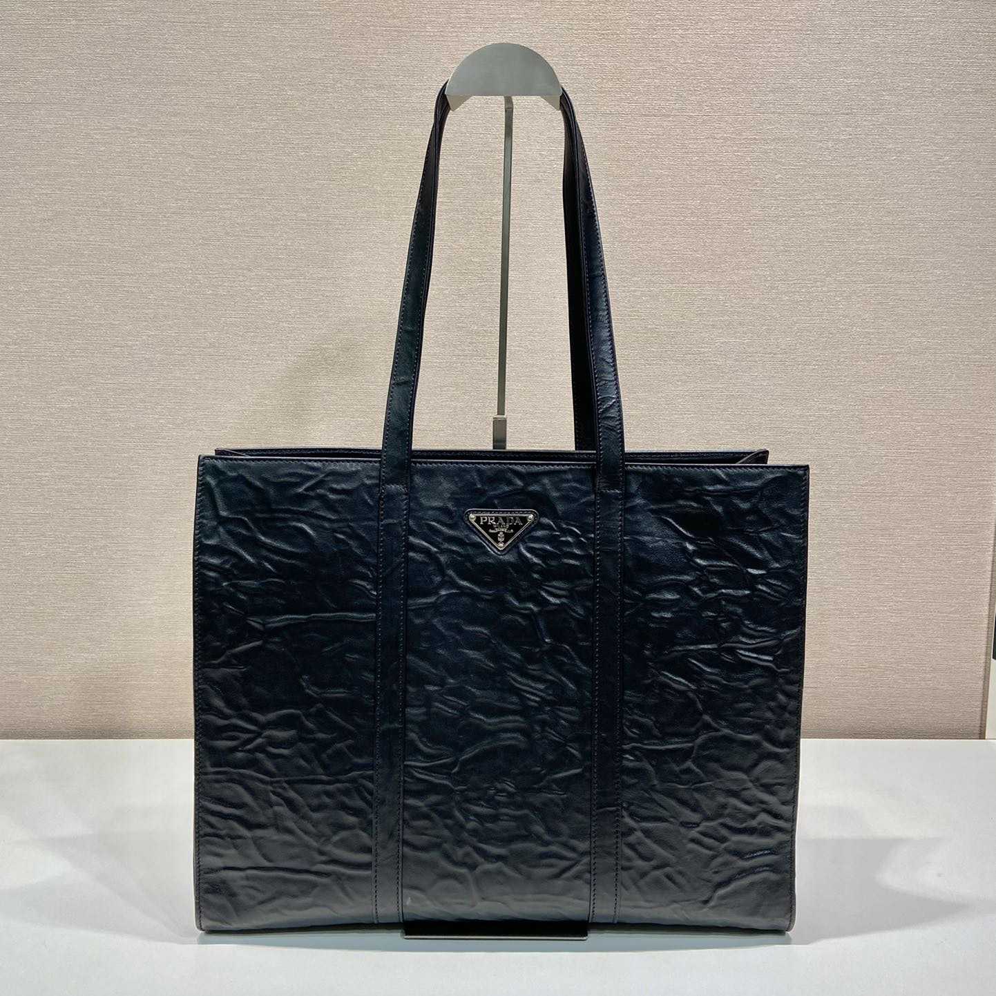 Prada Large Antique Nappa Leather Tote - DesignerGu