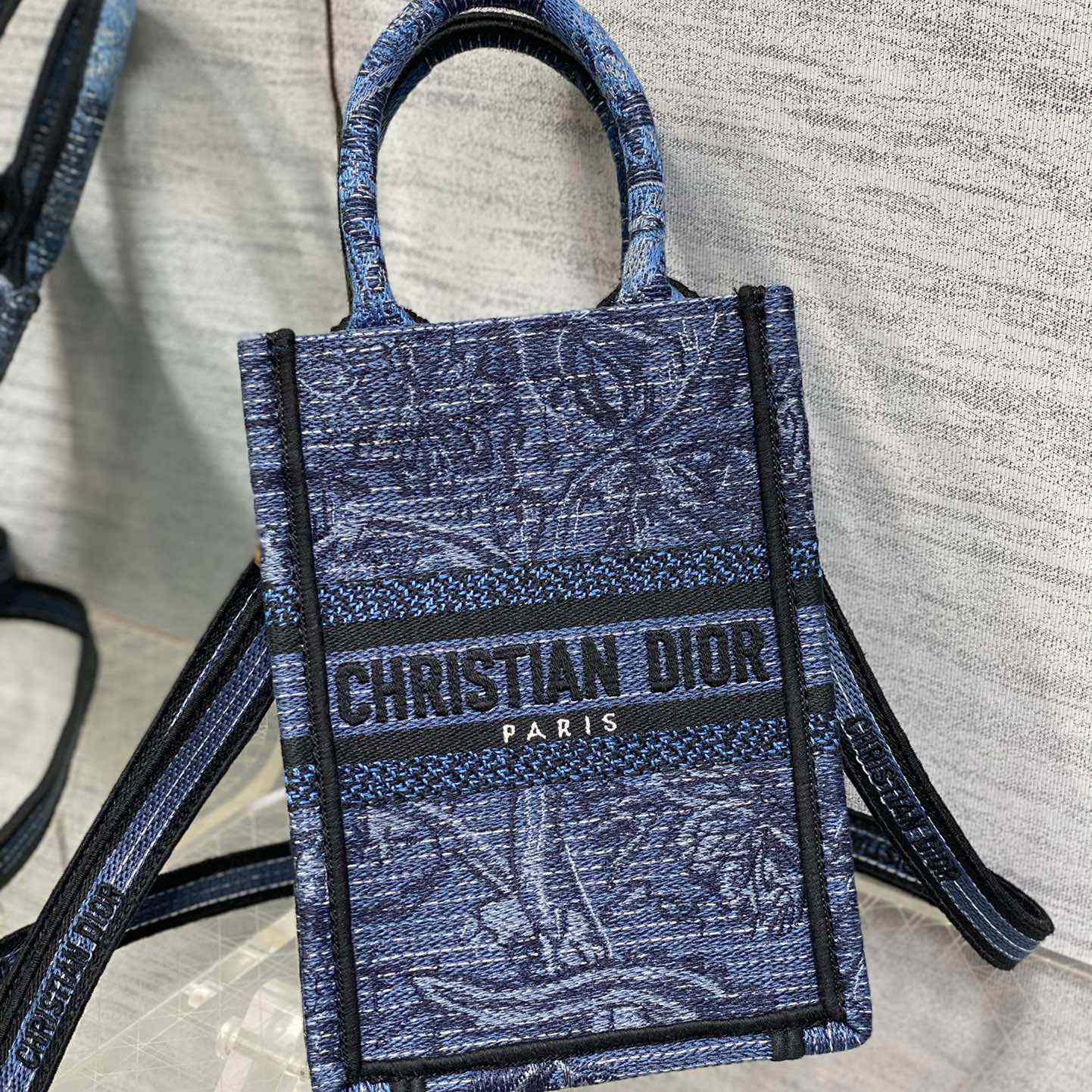 Dior Mini Dior Book Tote Phone Bag - DesignerGu